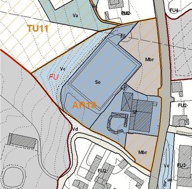 Estratto della cartografia che inquadra l'area interessata