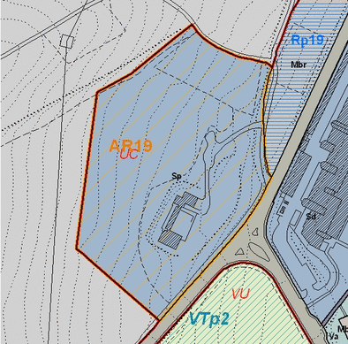 Estratto della cartografia che inquadra l'area interessata