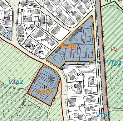 Estratto della cartografia che inquadra l'area interessata