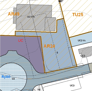 Estratto della cartografia che inquadra l'area interessata