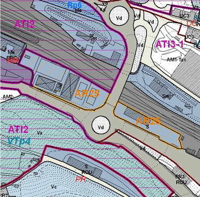 Estratto della cartografia che inquadra l'area interessata