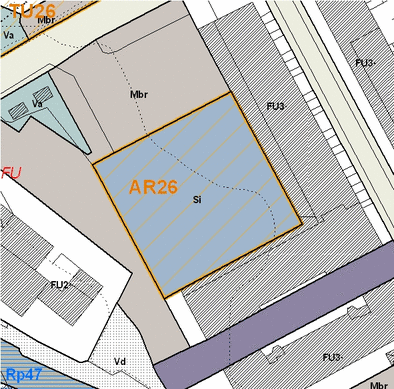 Estratto della cartografia che inquadra l'area interessata