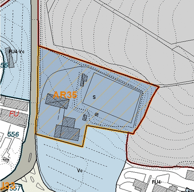 Estratto della cartografia che inquadra l'area interessata