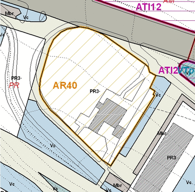 Estratto della cartografia che inquadra l'area interessata