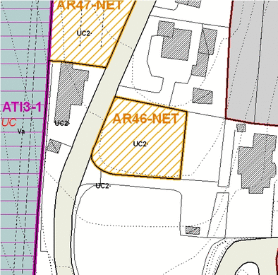 Estratto della cartografia che inquadra l'area interessata