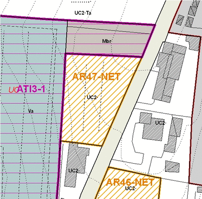 Estratto della cartografia che inquadra l'area interessata