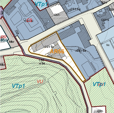 Estratto della cartografia che inquadra l'area interessata