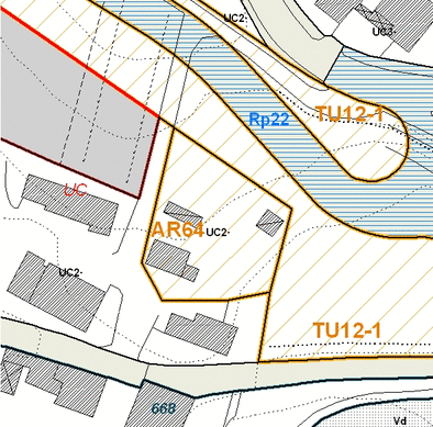 Estratto della cartografia che inquadra l'area interessata