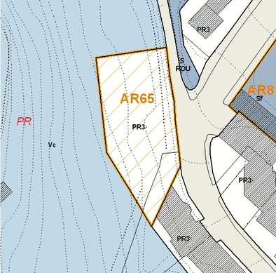 Estratto della cartografia che inquadra l'area interessata
