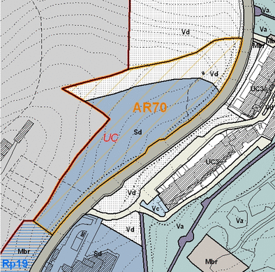 Estratto della cartografia che inquadra l'area interessata