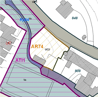 Estratto della cartografia che inquadra l'area interessata