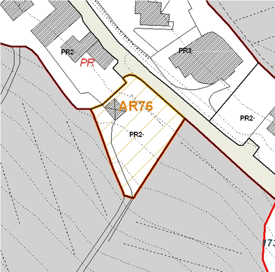 Estratto della cartografia che inquadra l'area interessata
