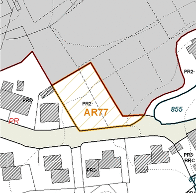 Estratto della cartografia che inquadra l'area interessata