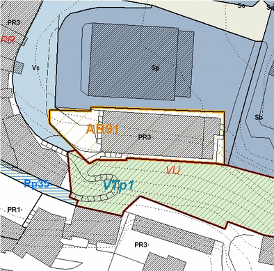 Estratto della cartografia che inquadra l'area interessata