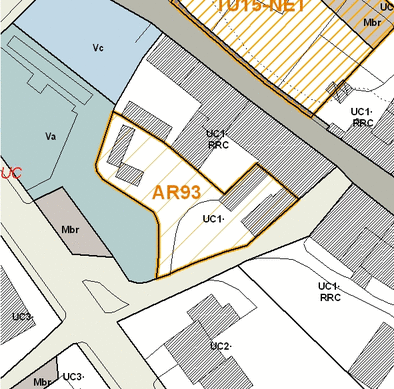 Estratto della cartografia che inquadra l'area interessata