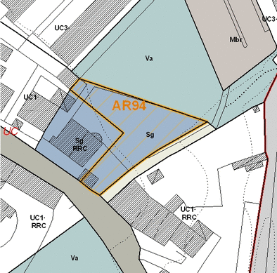 Estratto della cartografia che inquadra l'area interessata