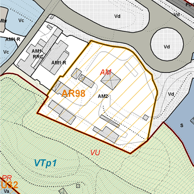 Estratto della cartografia che inquadra l'area interessata