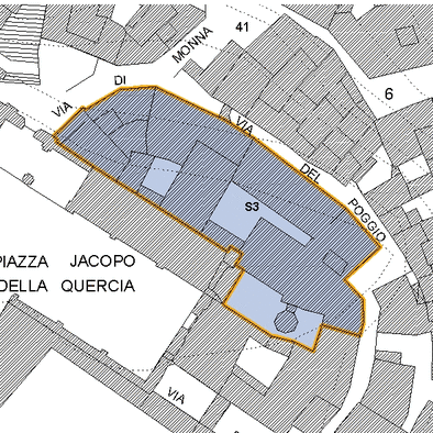 Inquadramento cartografico dell'area interessata: visibili i parametri di fattibilit&agrave;