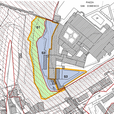 Inquadramento cartografico dell'area interessata: visibili i parametri di fattibilit&agrave;