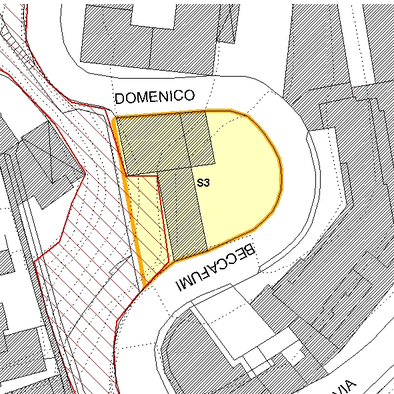 Inquadramento cartografico dell'area interessata: visibili i parametri di fattibilit&agrave;