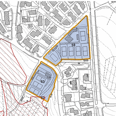 Inquadramento cartografico dell'area interessata: visibili i parametri di fattibilit&agrave;