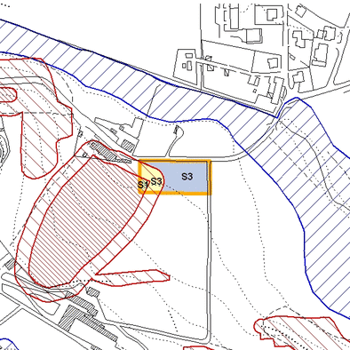 Inquadramento cartografico dell'area interessata: visibili i parametri di fattibilit&agrave;