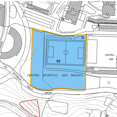 Inquadramento cartografico dell'area interessata: visibili i parametri di fattibilit&agrave;