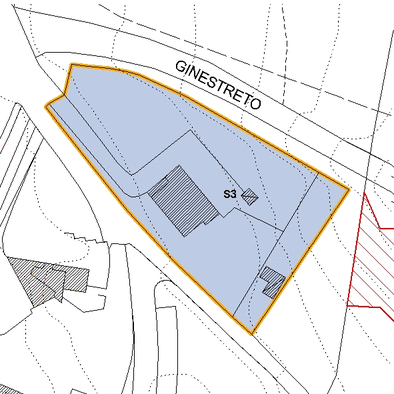 Inquadramento cartografico dell'area interessata: visibili i parametri di fattibilit&agrave;