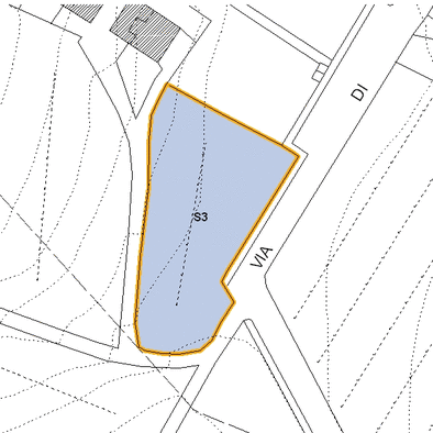 Inquadramento cartografico dell'area interessata: visibili i parametri di fattibilit&agrave;