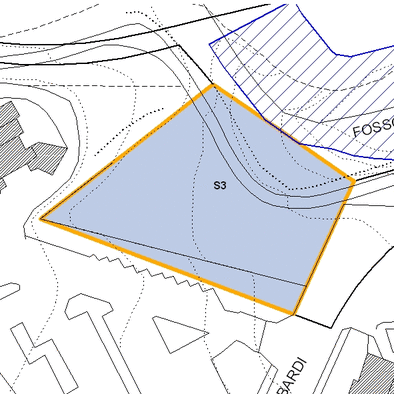 Inquadramento cartografico dell'area interessata: visibili i parametri di fattibilit&agrave;
