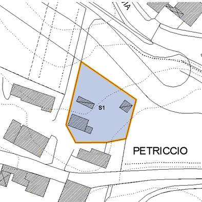 Inquadramento cartografico dell'area interessata: visibili i parametri di fattibilit&agrave;