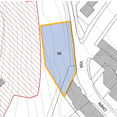 Inquadramento cartografico dell'area interessata: visibili i parametri di fattibilit&agrave;