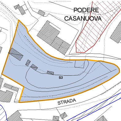 Inquadramento cartografico dell'area interessata: visibili i parametri di fattibilit&agrave;