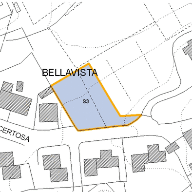 Inquadramento cartografico dell'area interessata: visibili i parametri di fattibilit&agrave;