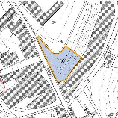 Inquadramento cartografico dell'area interessata: visibili i parametri di fattibilit&agrave;
